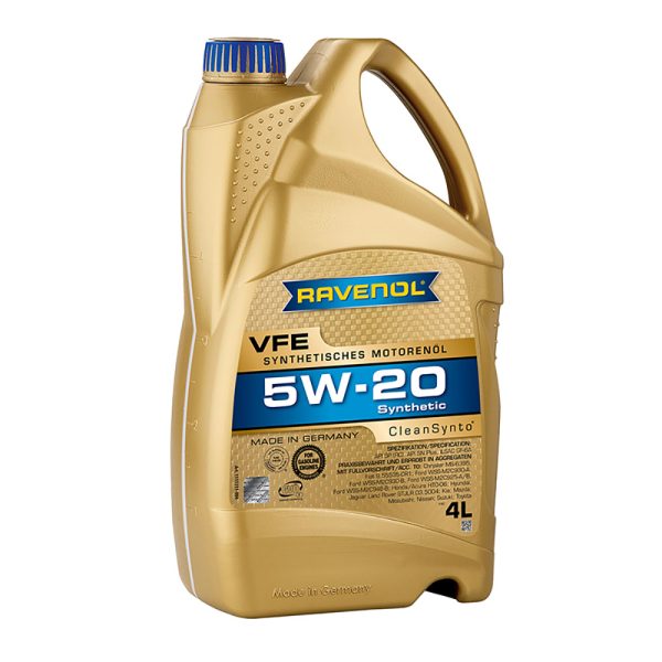 Моторно масло RAVENOL VFE 5W-20 4 л.