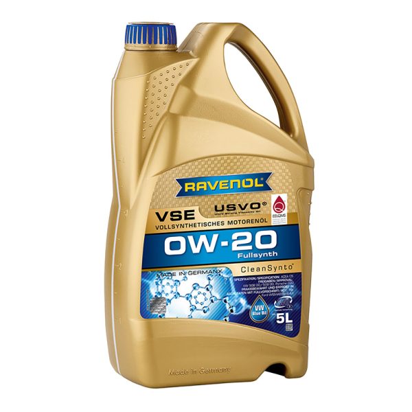 Моторно масло RAVENOL VSE 0W-20 5 л.